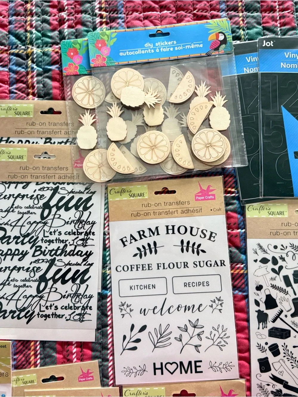 ✨Craft Bundle.Blue Starburst Gem Stickers & Decorative Rub-On Transfers